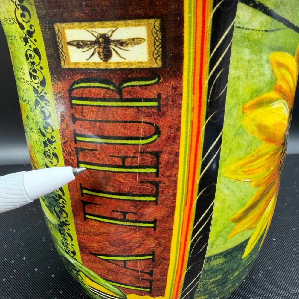 Certified International Sunflower Bee La Fleur Ceramic Canister Jar with Lid VTG - Picture 5 of 14